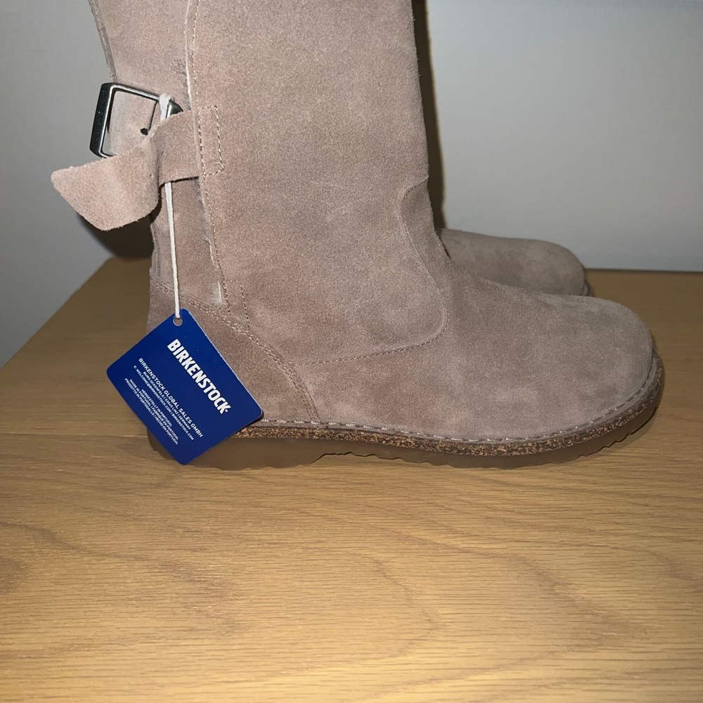 Birkenstock Uppsala Shearling Suede Grey Taupe Size 40  Regular/Wide women - Picture 4 of 8